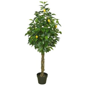 Vickerman 51" Artificial Green and Yellow Real Touch Lemon Tree.