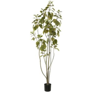 Vickerman 5' Artificial Green Potted Cotinus Coggygria Tree.