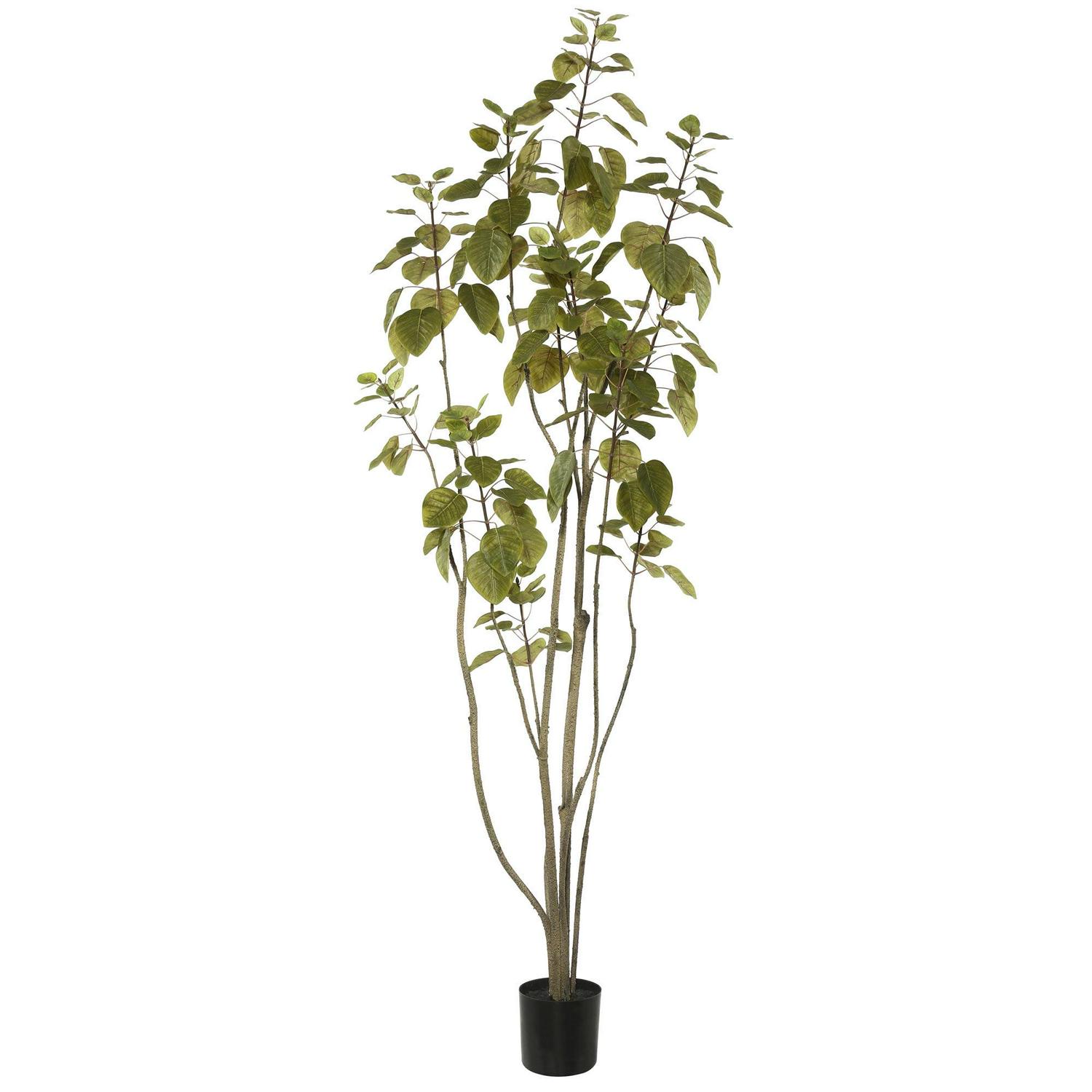 Vickerman 5' Artificial Green Potted Cotinus Coggygria Tree.