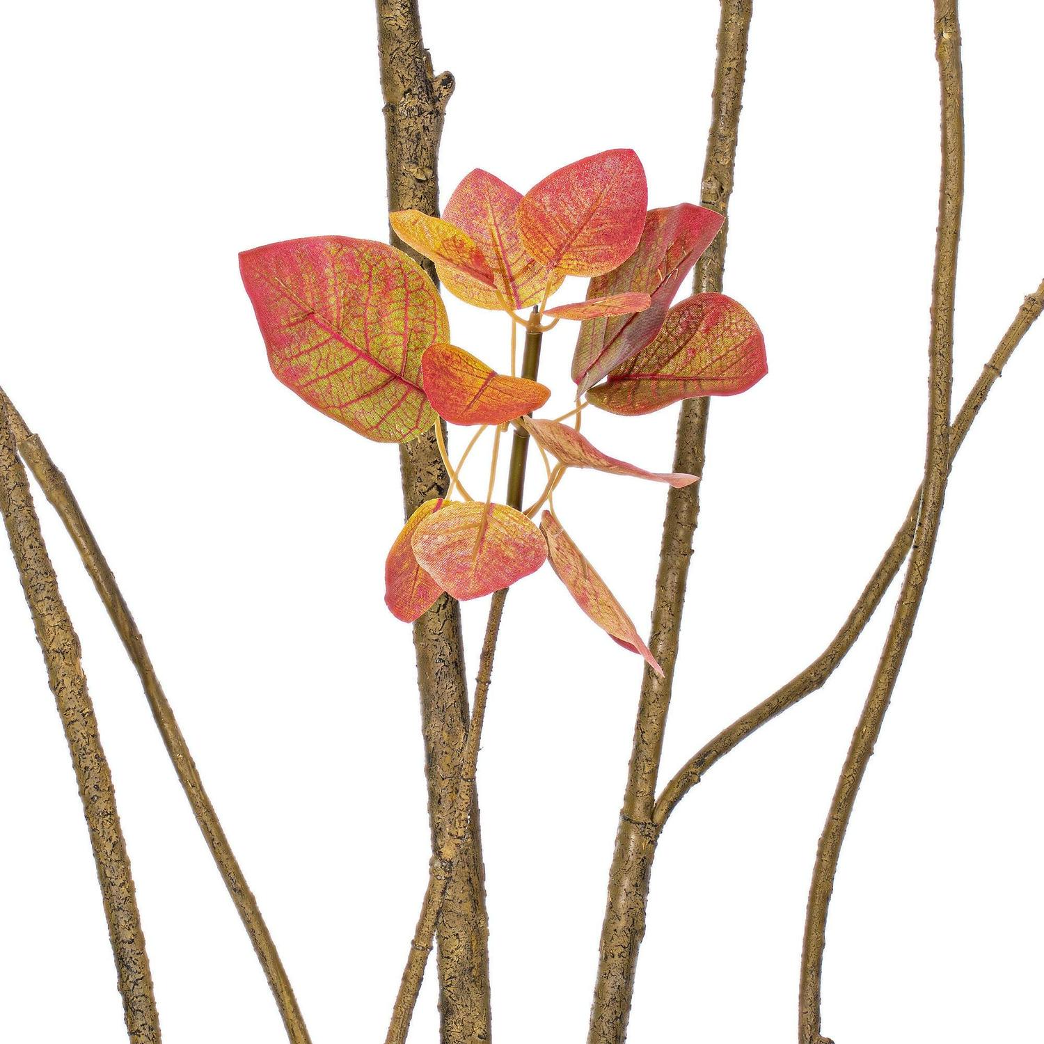 Vickerman 5' Artificial Red Potted Rogot Rurple Tree. - Image 4