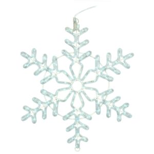 Vickerman 60" Pure White LED Forked Ropelight Snowflake