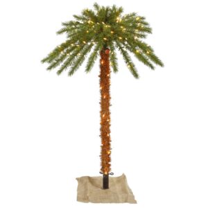 Vickerman 6' Outdoor Palm Artificial Tree with 300 Clear Lights