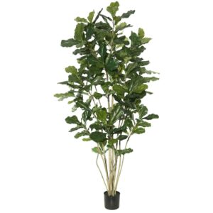 Vickerman 7' Artificial Green Potted Fiddle Tree.