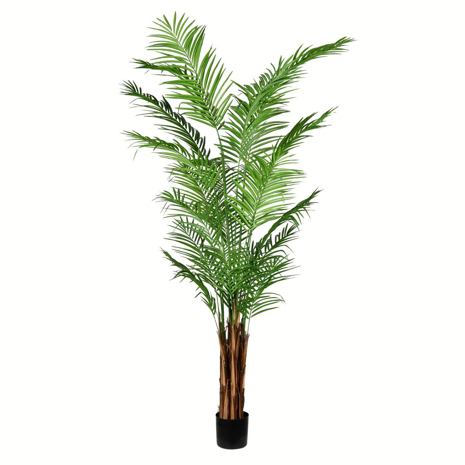 Vickerman 8' Artificial Potted Giant Areca Palm Tree.