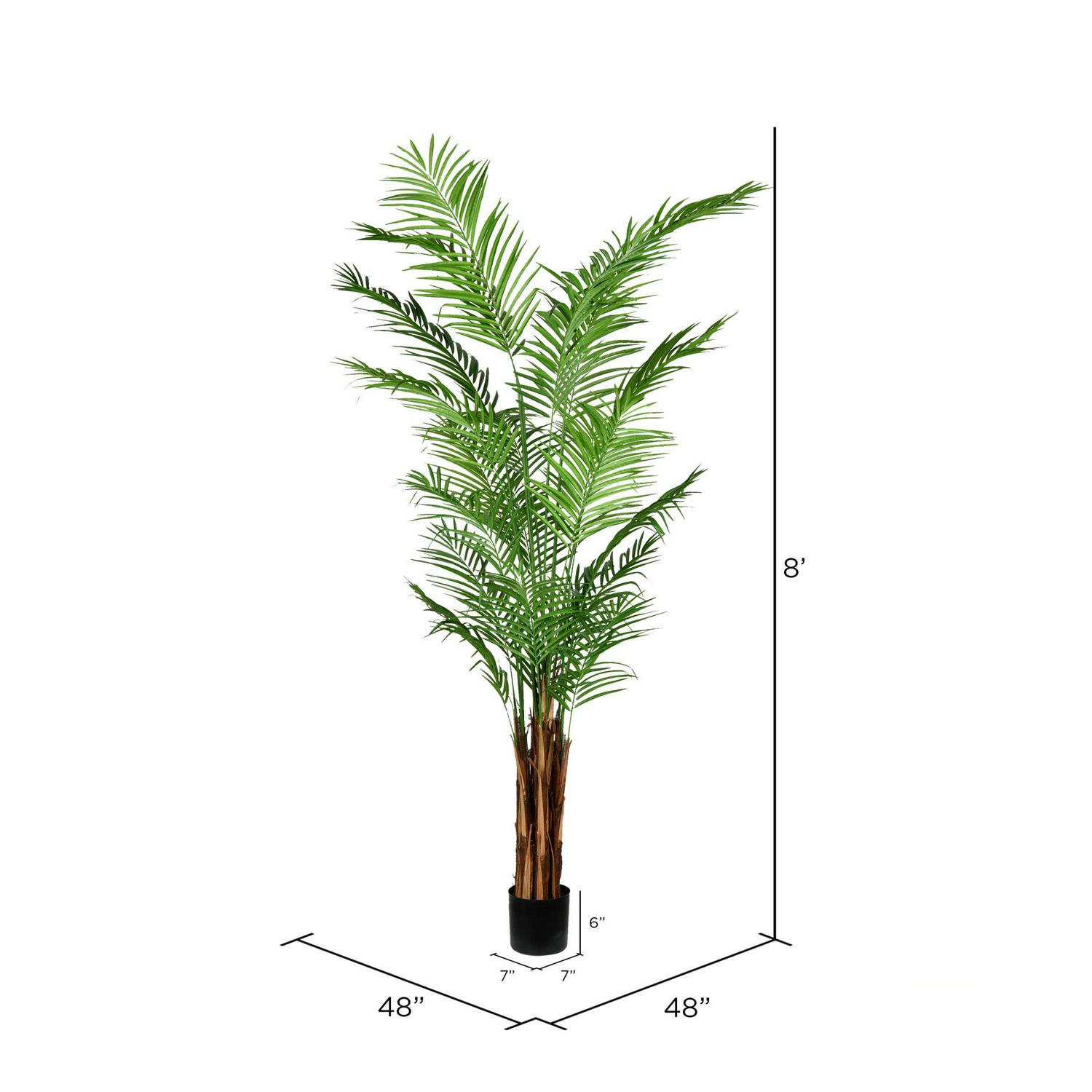 Vickerman 8' Artificial Potted Giant Areca Palm Tree. - Image 2