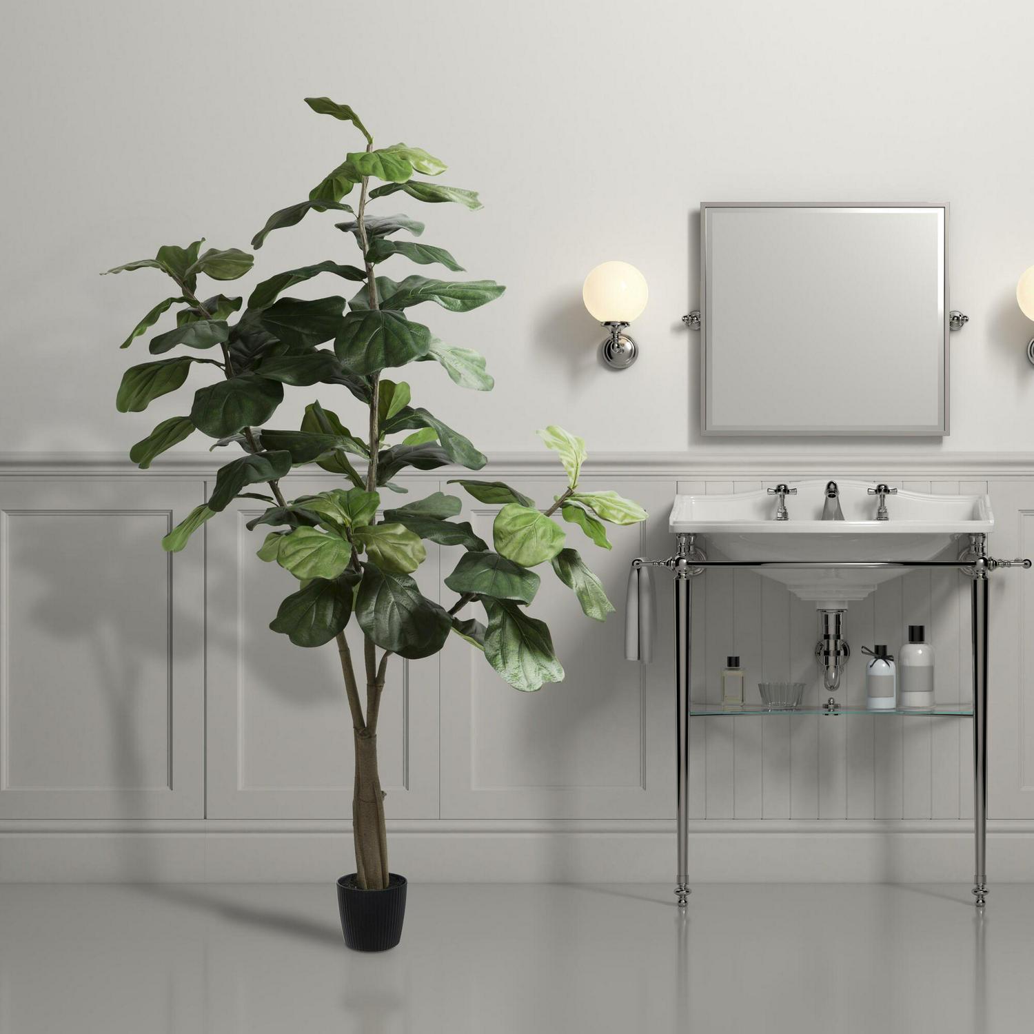 Vickerman 6' Artificial Potted Fiddle Tree. - Image 7