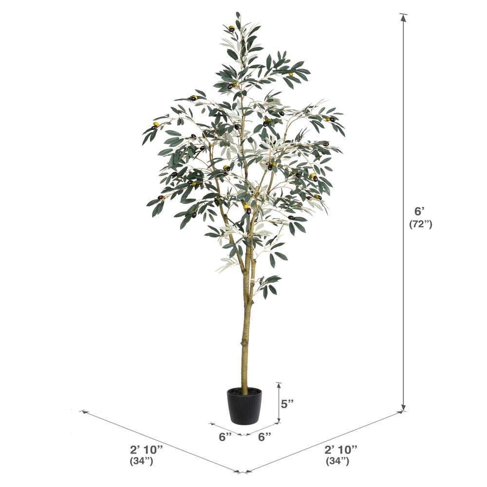 Vickerman 6' Artificial Potted Olive Tree. - Image 6