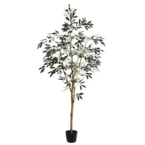 Vickerman 6' Artificial Potted Olive Tree.