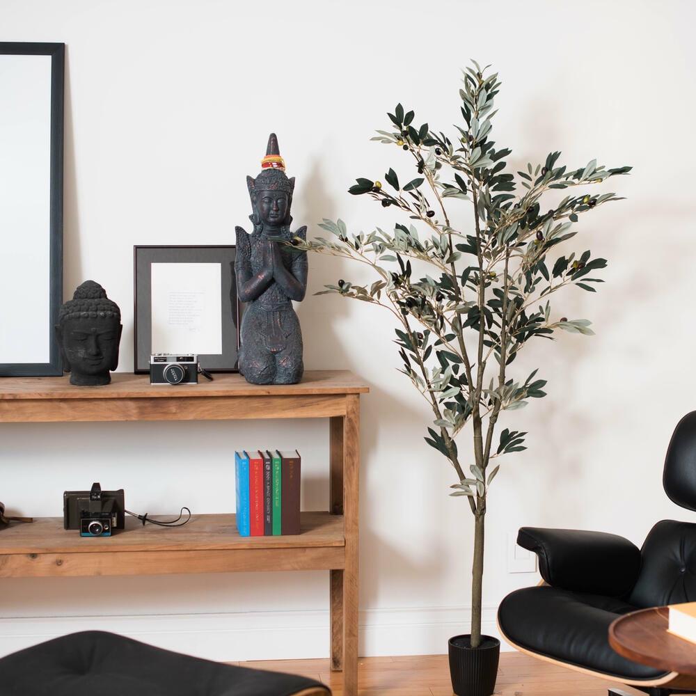 Vickerman 6' Artificial Potted Olive Tree. - Image 8