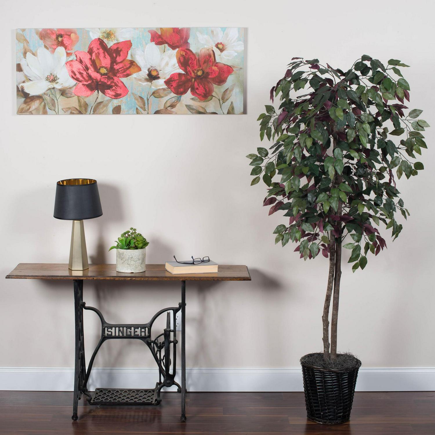 Vickerman 6' Artificial Capensia, Rattan Basket - Image 6