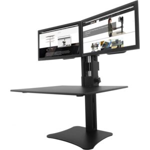Victor Technology DC350 High Rise™ Collection Dual Monitor Sit-Stand Desk Converter 28 x 23 x 15.5 Blk