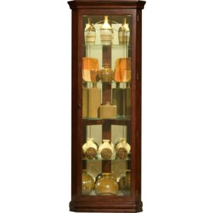 Victorian Cherry Mirrored Corner Curio