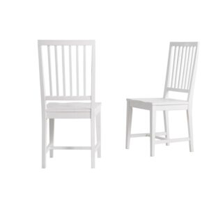 Alaterre Furniture Vienna Wood Dining Chairs - White (Set of 2)