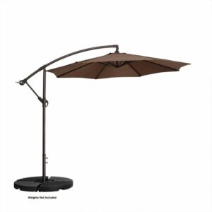 Villacera 10ft Offset Outdoor Patio Umbrella, Blue