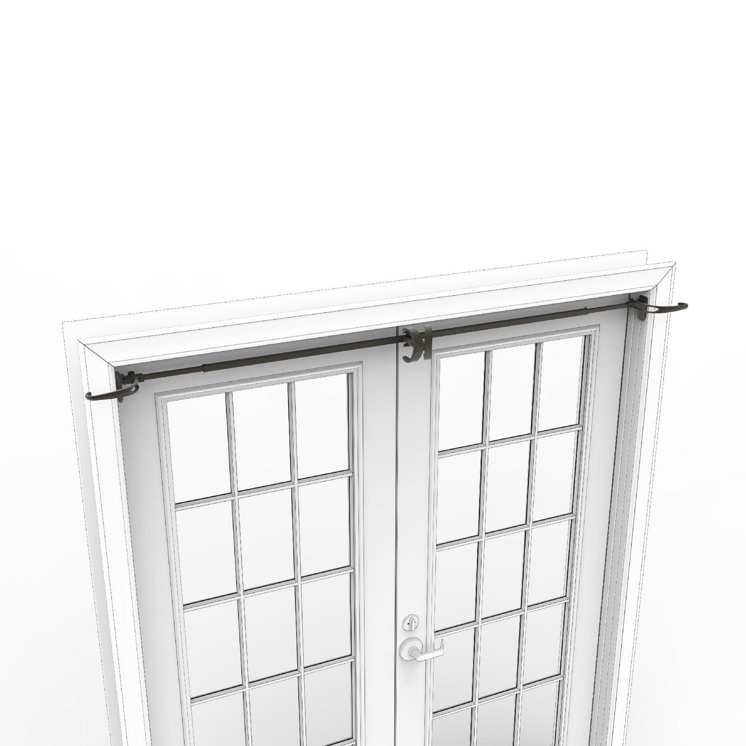 Village Lighting Garland Hanger - Double Door (52-82 Inch Doors) (Brown) - Image 9