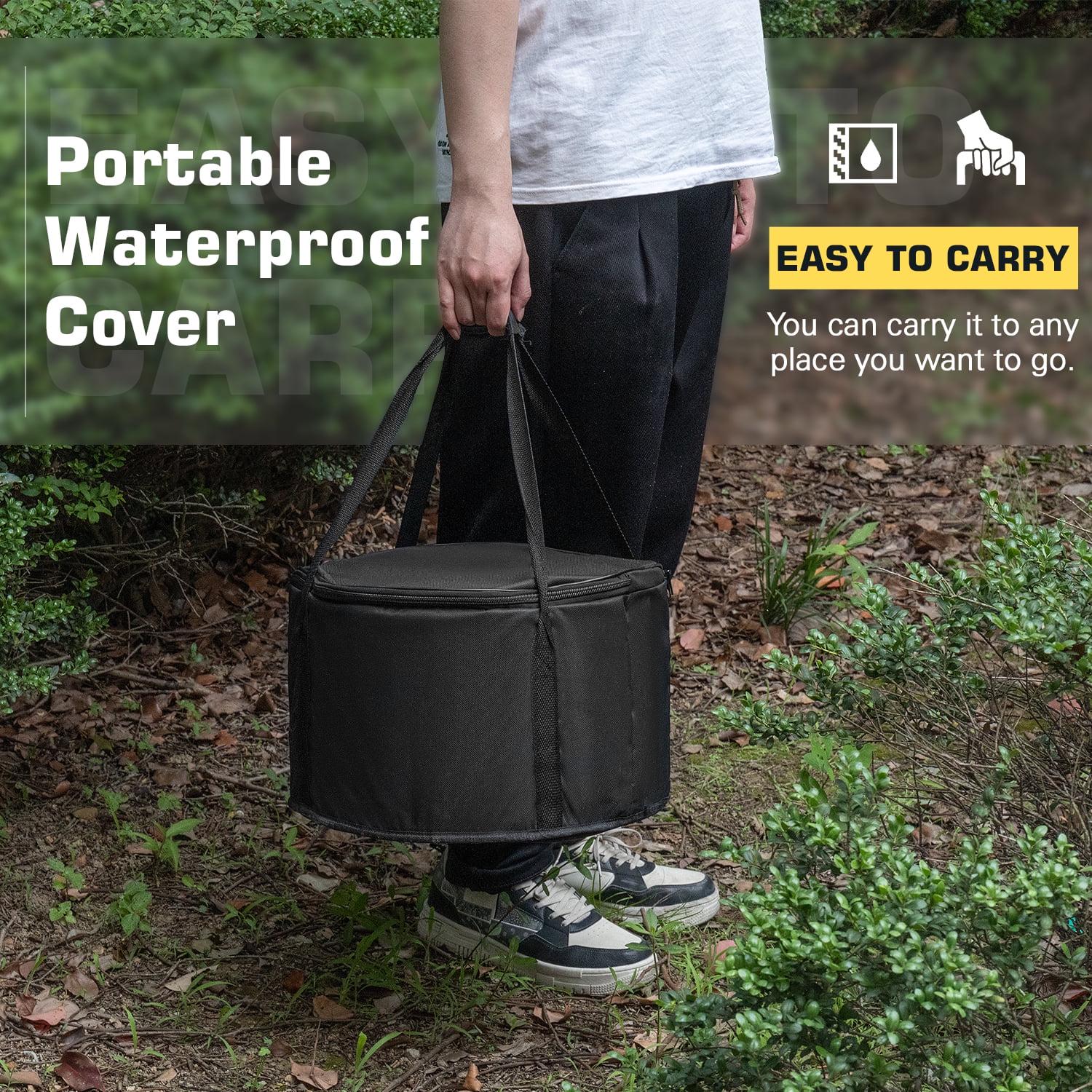 Vineego 15 inch Smokeless Fire Pit Outdoor Wood Burning Portable Fire Pit Stainless Steel with Standing Cover Backyard Patio Garden Picnic Camping Campfire - Image 5