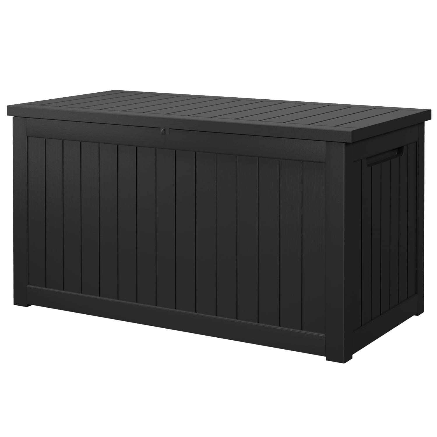 Vineego 230 Gallon Resin Deck Box Large Outdoor Storage for Patio Furniture, Garden Tools, Pool Supplies, Weatherproof and UV Resistant, Dark Black - Image 4