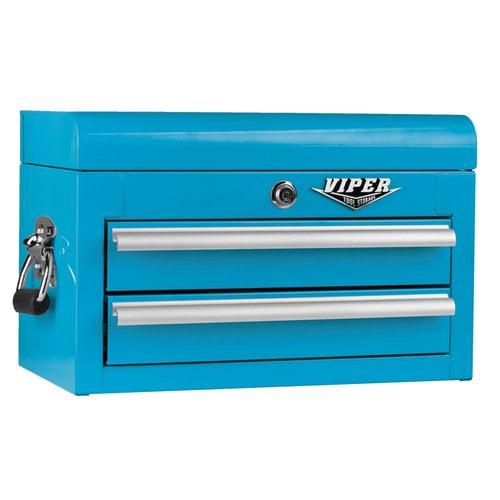 Viper Tool Storage V218MCOR 18-Inch 2-Drawer 18 Gauge Steel Mini Storage Chest W/ Lid Compartment, Orange - Image 2