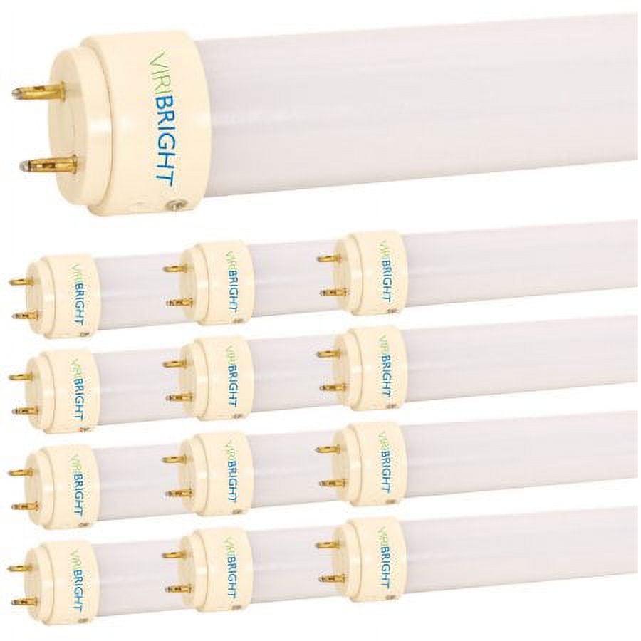 Viribright 4 Foot T8 LED Tube 12 Pack, Cool White 4000K, 40 Watt Equivalent, Ballast Bypass, G13 Base