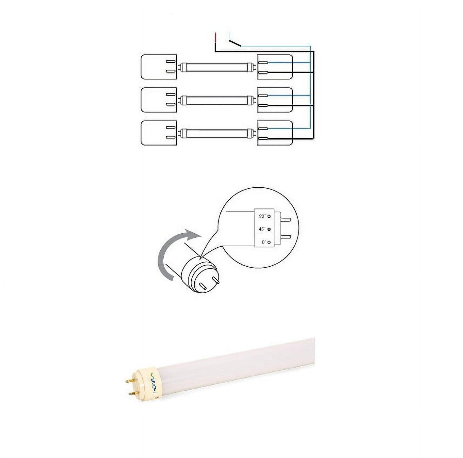 Viribright 4 Foot T8 LED Tube 12 Pack, Cool White 4000K, 40 Watt Equivalent, Ballast Bypass, G13 Base - Image 3