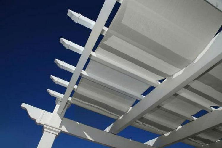 Vita 114"L x 22"W Canvas Weave Accessory for Vita Brand 10x10 Pergola, Gray, VA42063