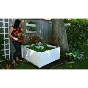 Vita 3'x5' Vinyl Keyhole Garden, White, VT17102