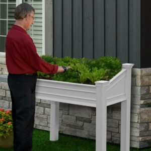 Vita 48" x 24" Liberty Accessible Raised Vinyl Garden,White, VA68240