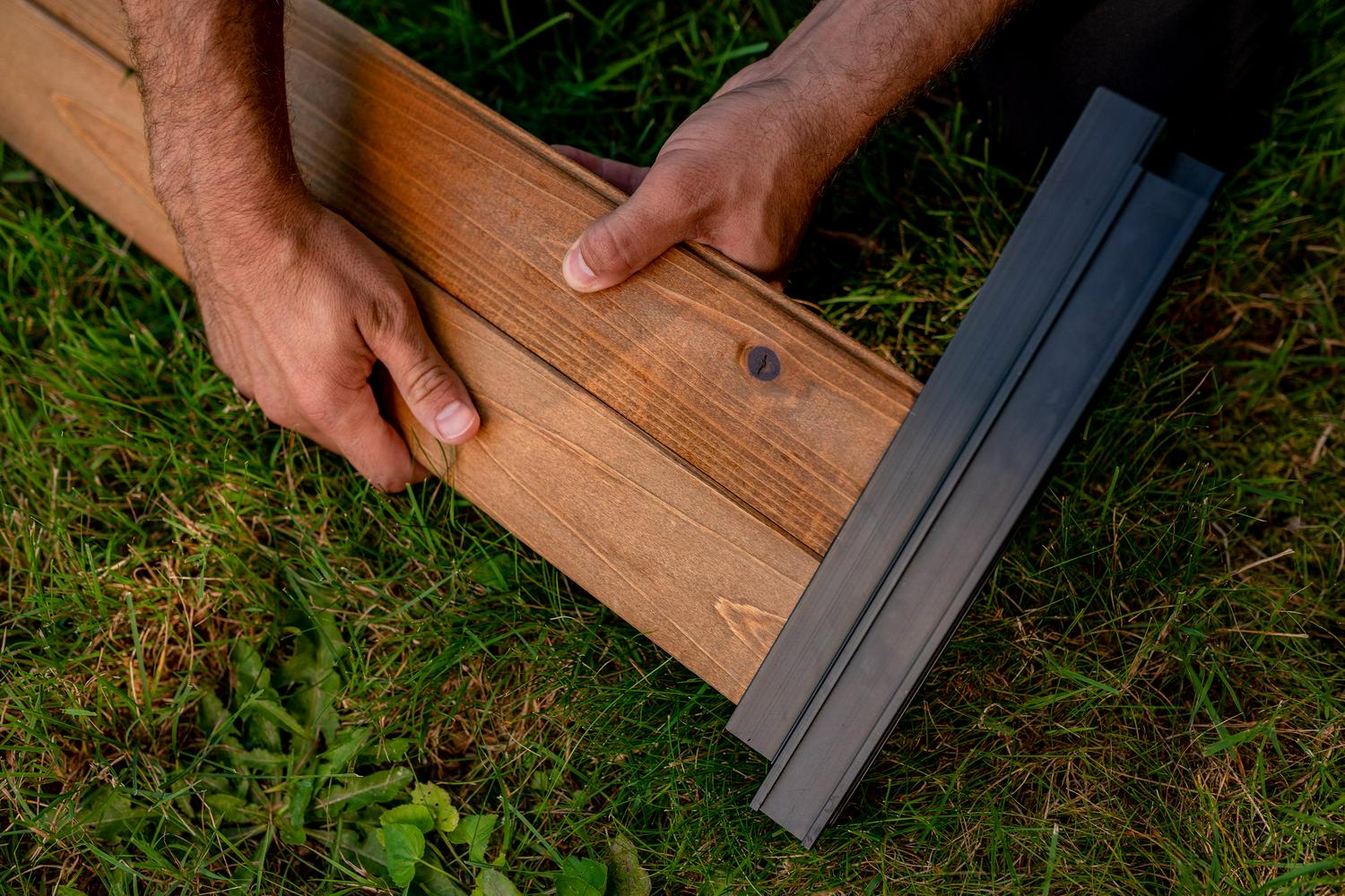 Vita Mezza 48 in L x 48 in W x 11 in H Cedar Raised Garden Bed, Golden Brown, VT17703 - Image 7