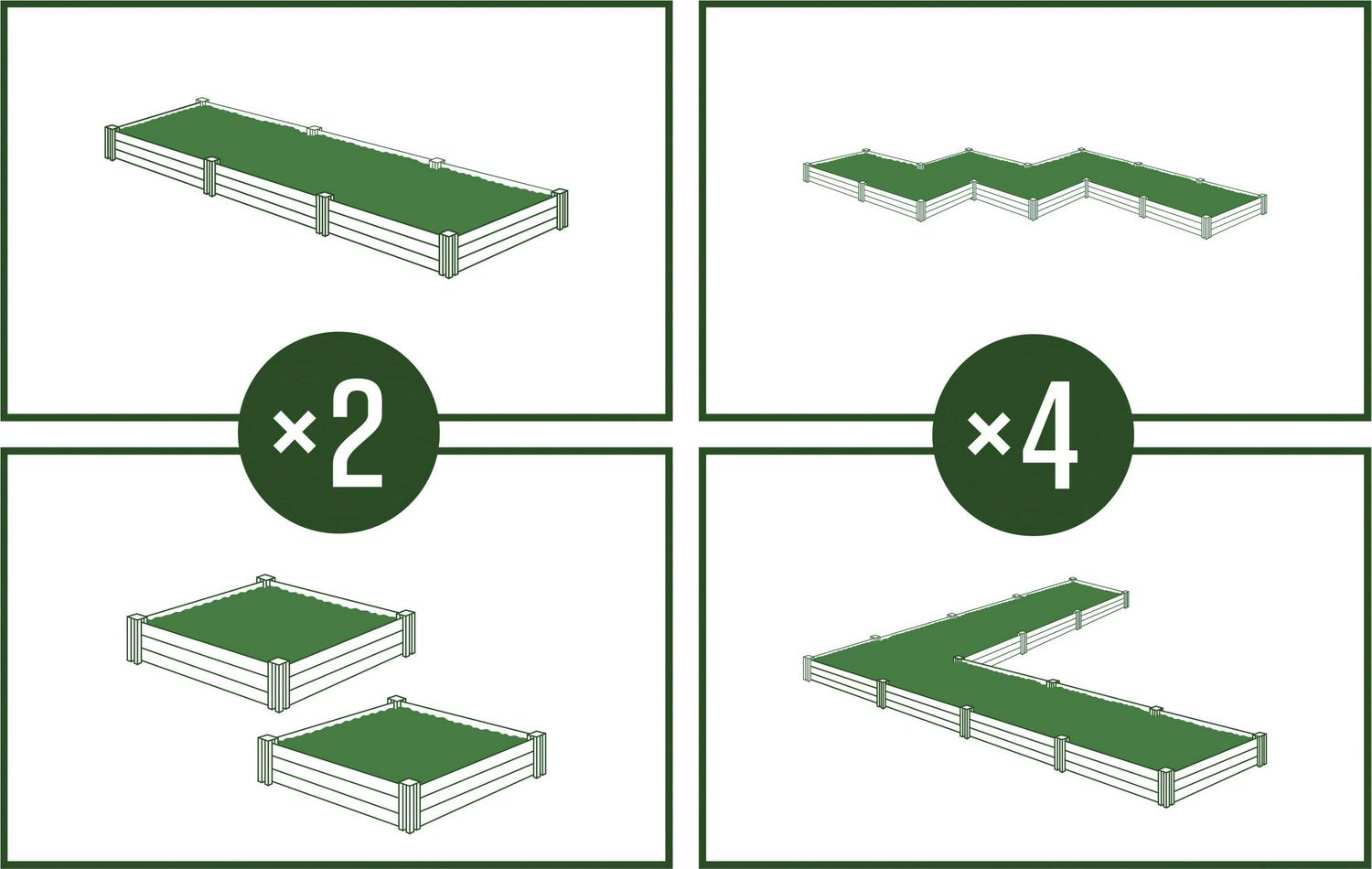 Vita Mezza 48 in L x 48 in W x 11 in H Cedar Raised Garden Bed, Golden Brown, VT17703 - Image 11