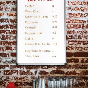 Viztex® Porcelain Magnetic Dry Erase Board with an Aluminium frame - 24" x 36"