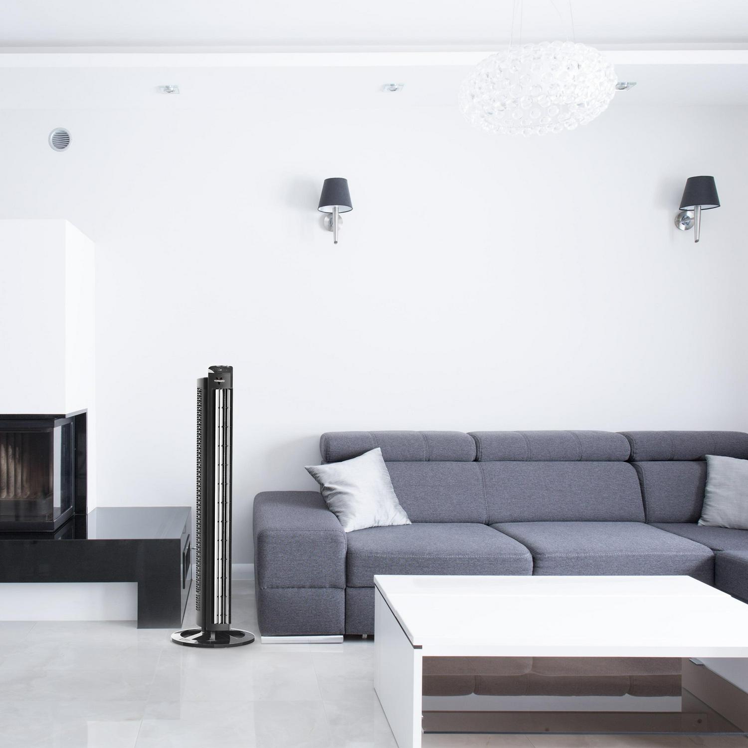 Vornado NGT425 Whole Room Air Circulator Tower Fan with Remote, 42" Tall, Black (New) - Image 2