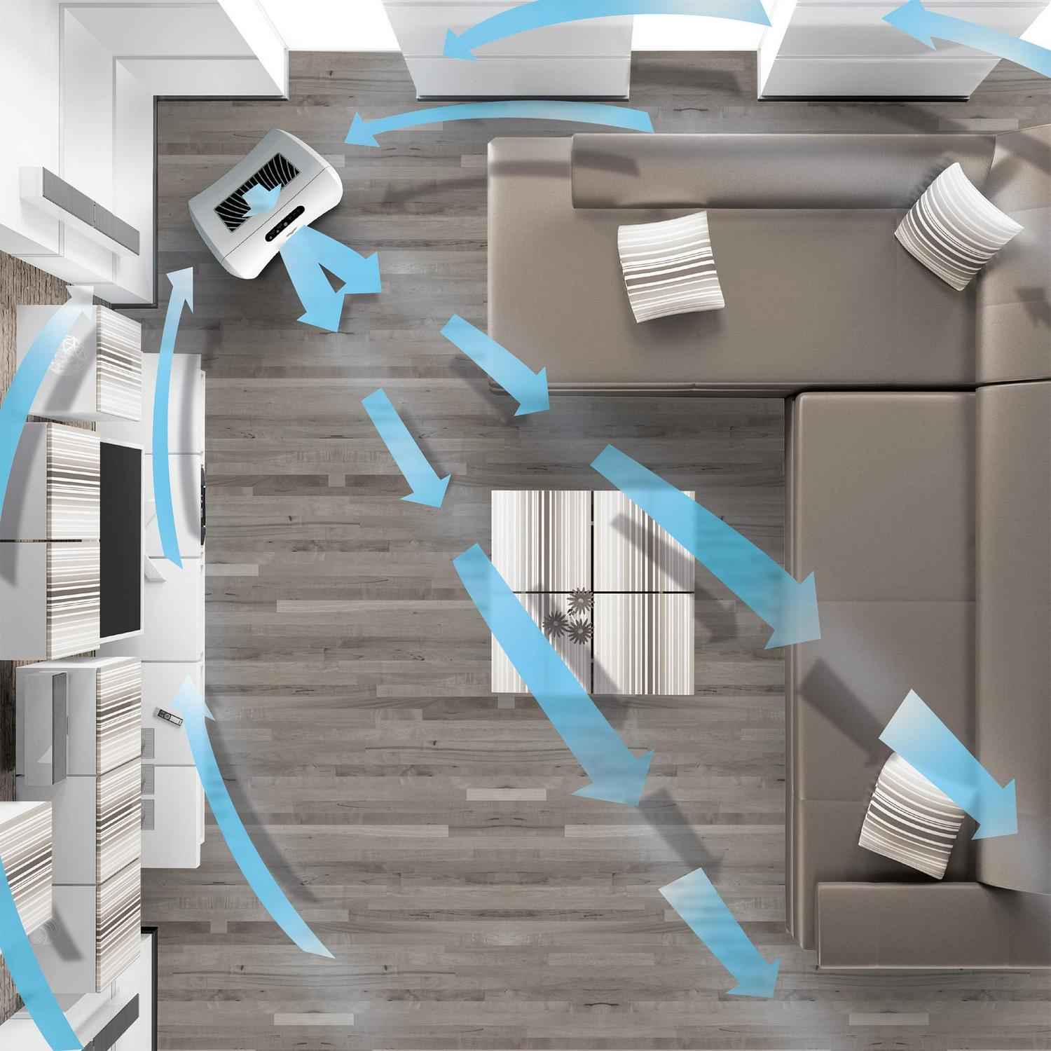 Vornado AC350 Whole Room Air Purifier with True HEPA Filtration, 135 Sq Ft Coverage, White - Image 4