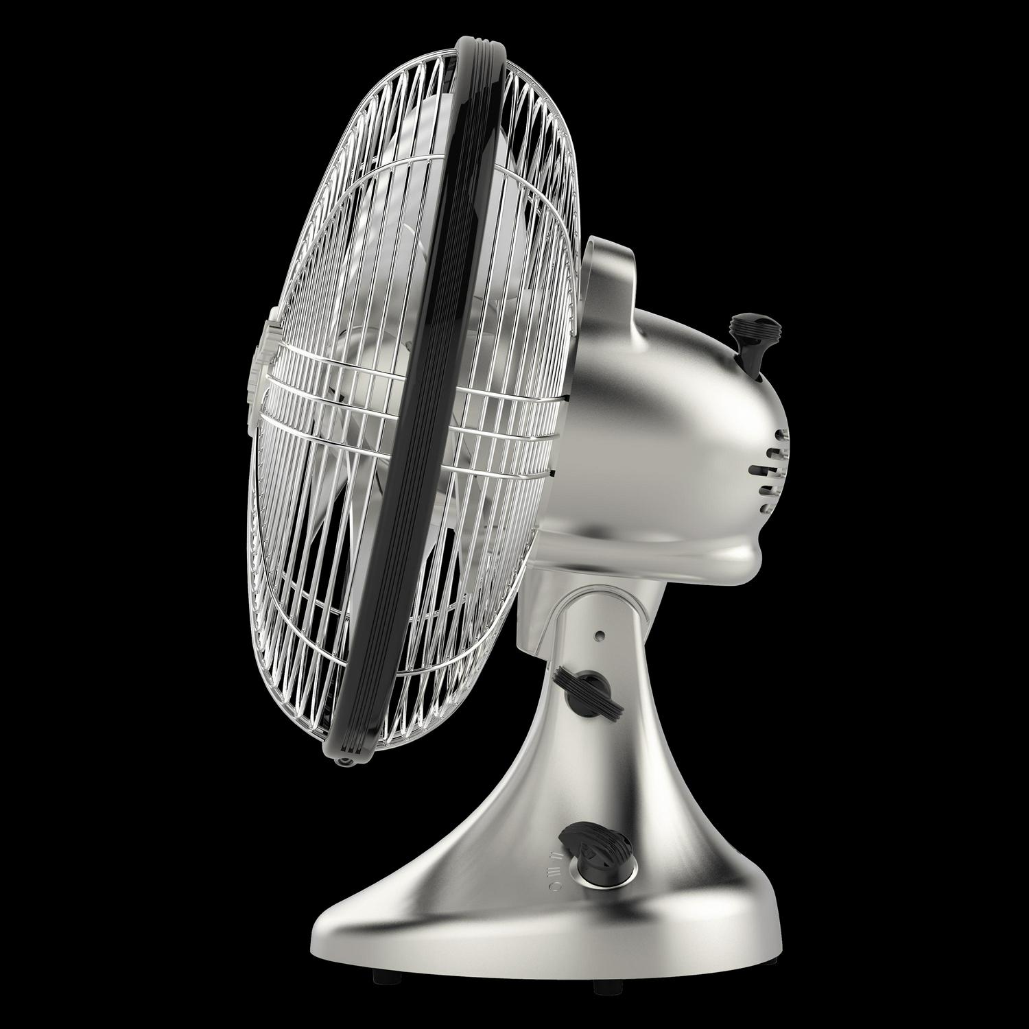 Vornado Silver Swan Vintage Oscillating Fan, 17", Brushed Nickel (New) - Image 4