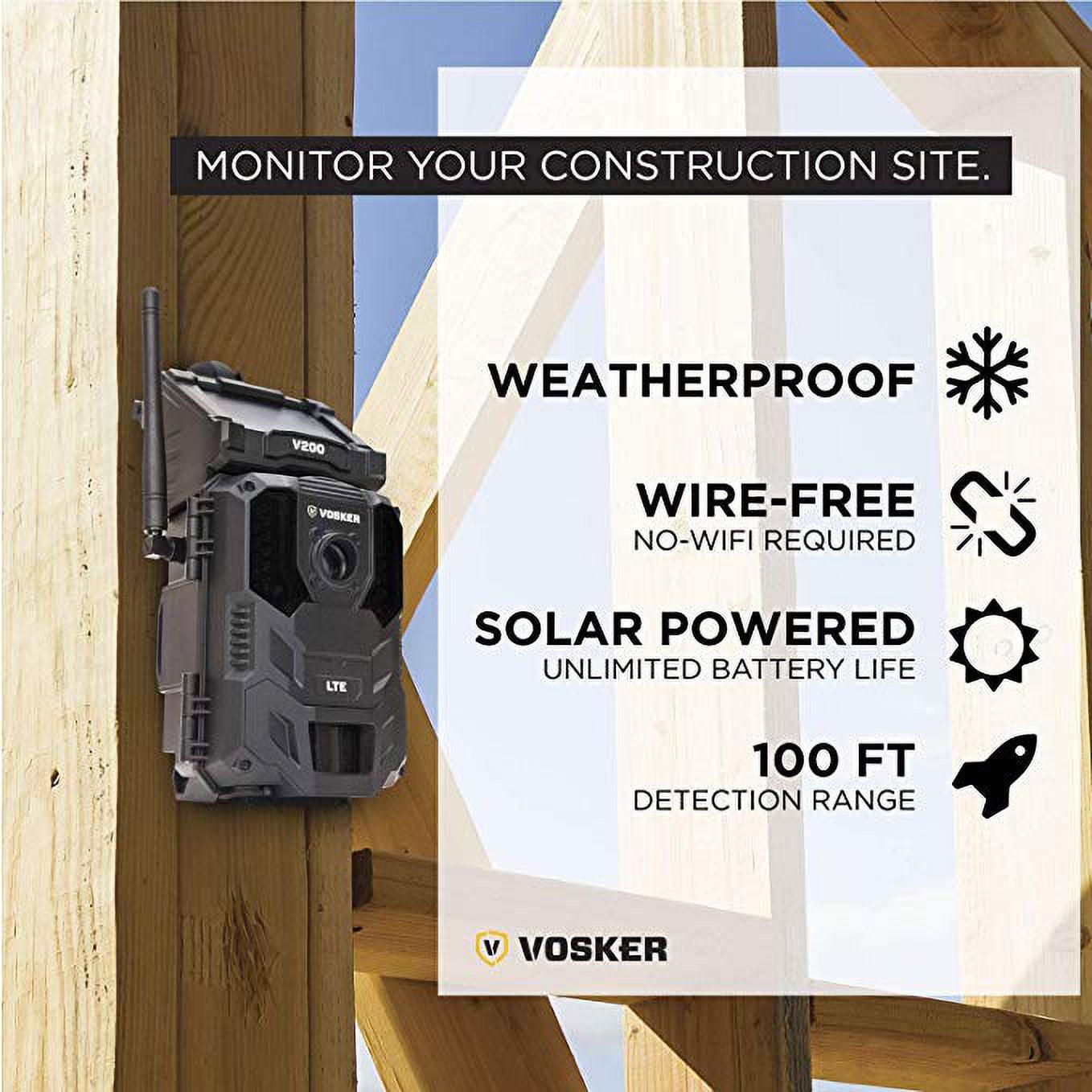 Vosker V200 | Cellular Security Camera | Built-in Solar Panel | LTE, Wireless, Weatherproof, No Wi-Fi Required | Motion Activated Outdoor Surveillance Cameras (V200) - Image 4