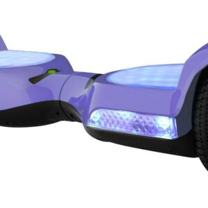 Voyager HoverBeam Purple Hoverboard with Light-up Wheels and Footboard, 185lb limit.