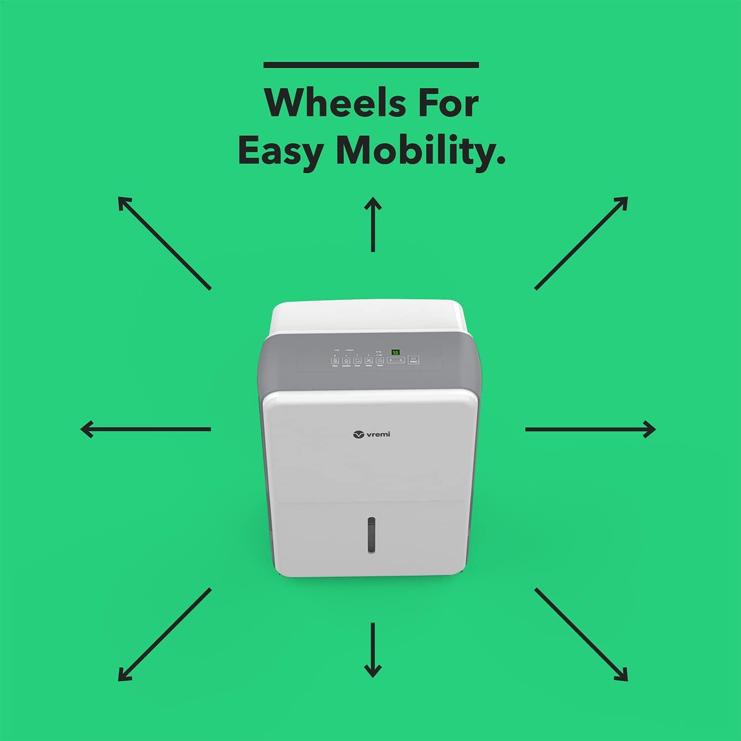 Vremi 22 Pint 1,500 Sq. Ft. Dehumidifier Energy Star Rated for Medium Spaces and Basements - Image 5