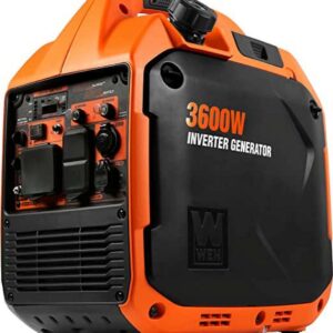 WEN Quiet and Lightweight 3600-Watt RV-Ready Portable Inverter Generator with Fuel Shut Off (56360i)