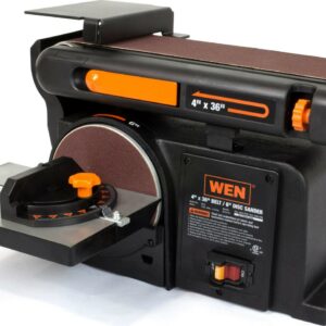 WEN 4.3-Amp 4 x 36 in. Belt and 6 in. Disc Sander with Cast Iron Base
