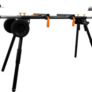WEN Collapsible Rolling Miter Saw Stand with 3 Onboard Outlets