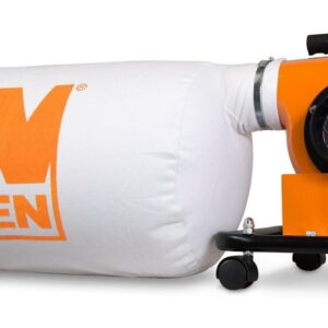 WEN Products DC3401 12 gallon, 660 CFM, Wet/Dry Vacuum Cleaner, 4'' Hose, Black with Zippered Collection Bag