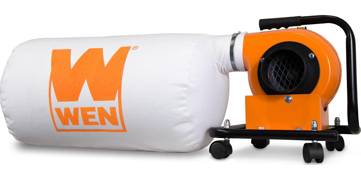 WEN Products DC3401 12 gallon, 660 CFM, Wet/Dry Vacuum Cleaner, 4'' Hose, Black with Zippered Collection Bag