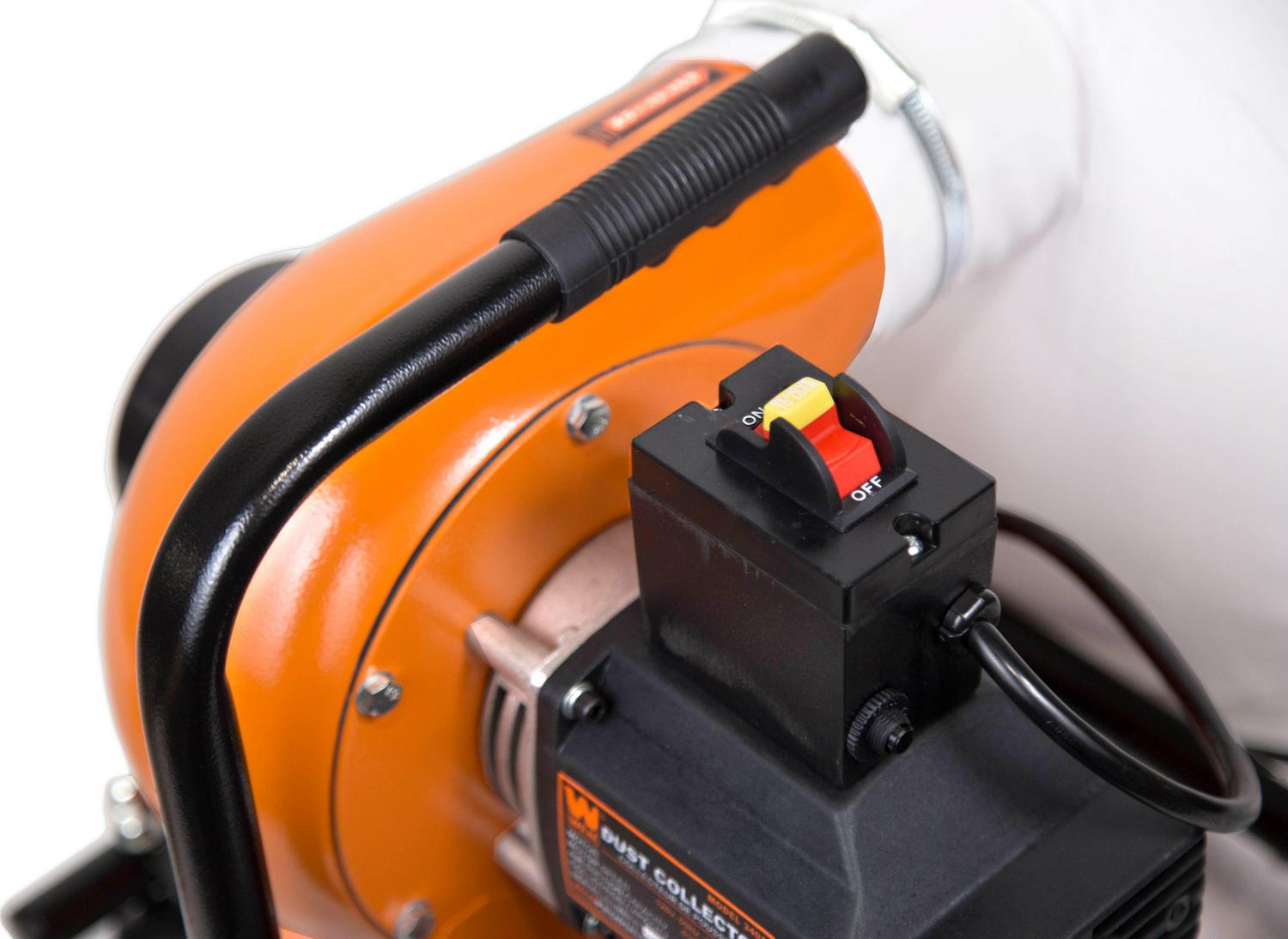 WEN Products DC3401 12 gallon, 660 CFM, Wet/Dry Vacuum Cleaner, 4'' Hose, Black with Zippered Collection Bag - Image 4