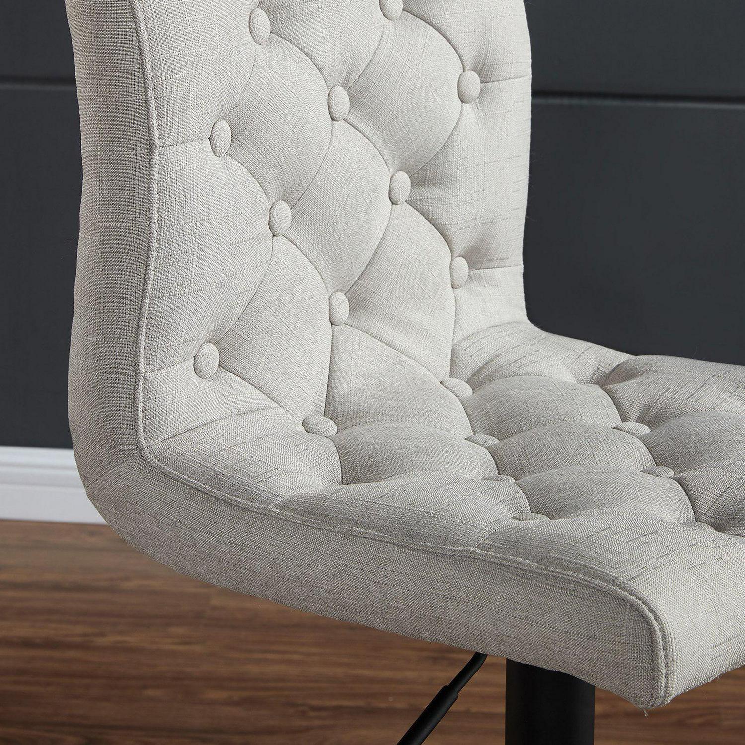 WHI AIR LIFT STOOL, SET OF 2, FABRIC/METAL, BEIGE - Image 3