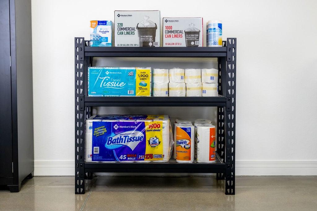 WORKPRO 48" W x 18" D x 48" H 3-Tier Freestanding Shelf, Steel, 4,500lb. Capacity - Image 12