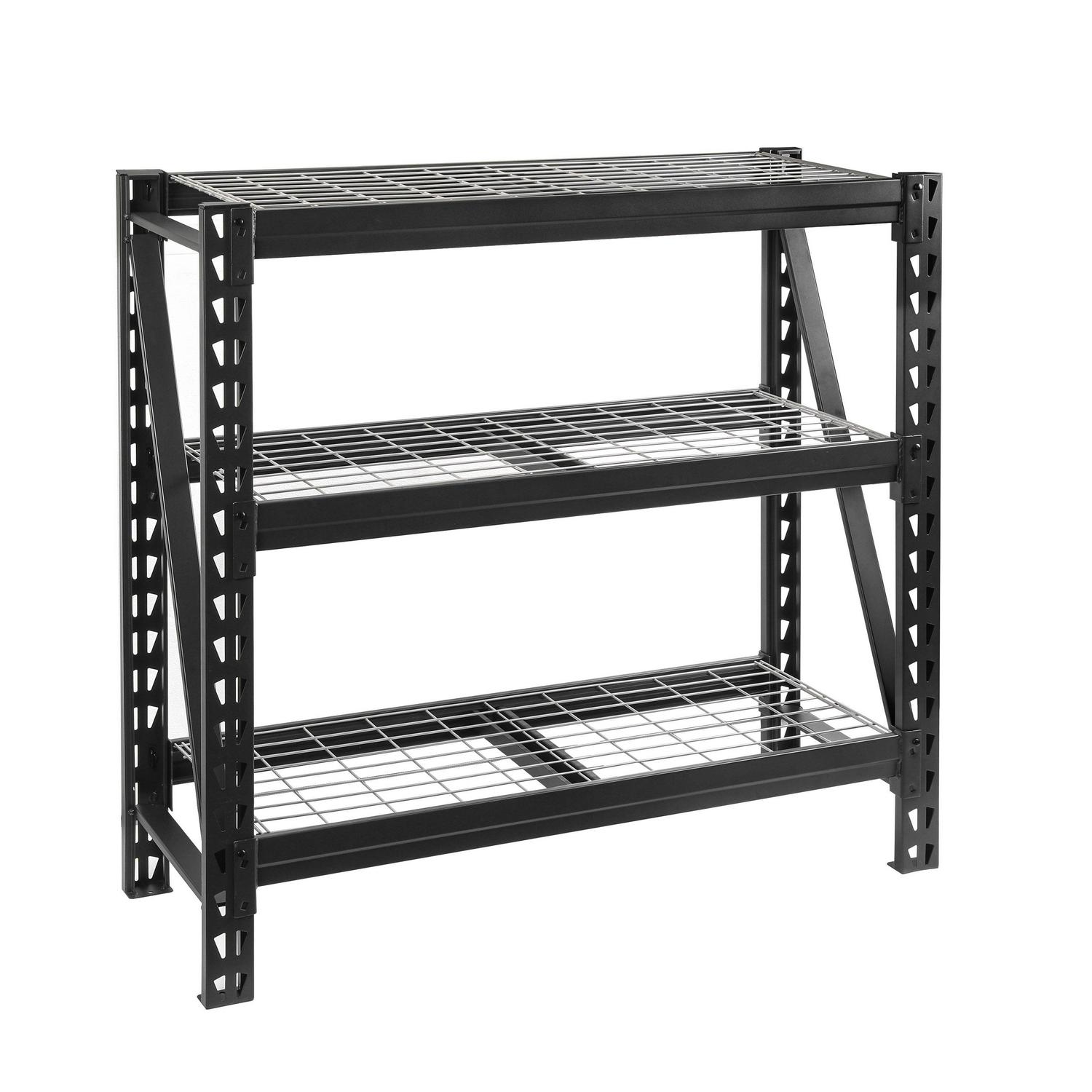 WORKPRO 48" W x 18" D x 48" H 3-Tier Freestanding Shelf, Steel, 4,500lb. Capacity