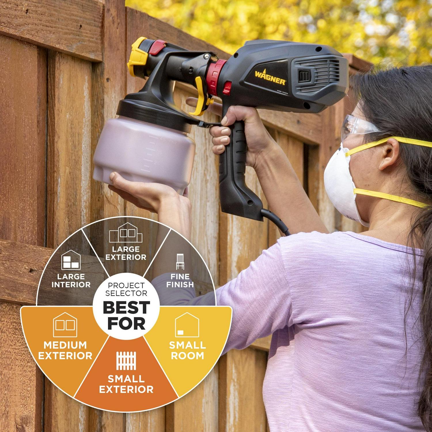 Wagner Flexio 2500 Hvlp Paint Sprayer, Great for Walls, Sheds, Fences and More - Image 2