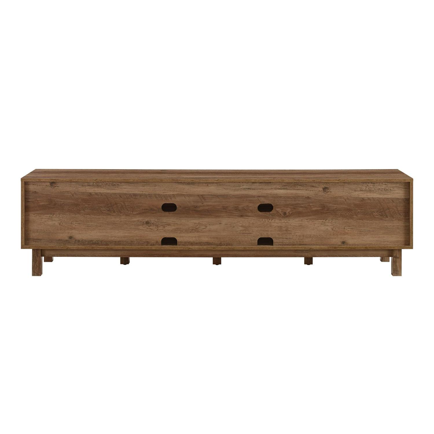 Walker Edison Rustic Open and Closed Storage TV stand for TVs up to 80”, Rustic Oak - Image 10