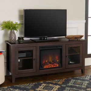 58" Traditional Electric Fireplace TV Stand - Espresso