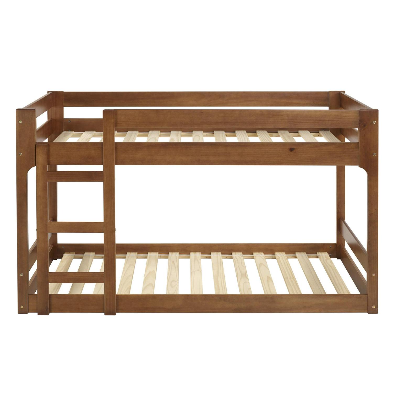 Walker Edison Modern Twin Over Twin Youth Bunk Bed, Caramel - Image 10
