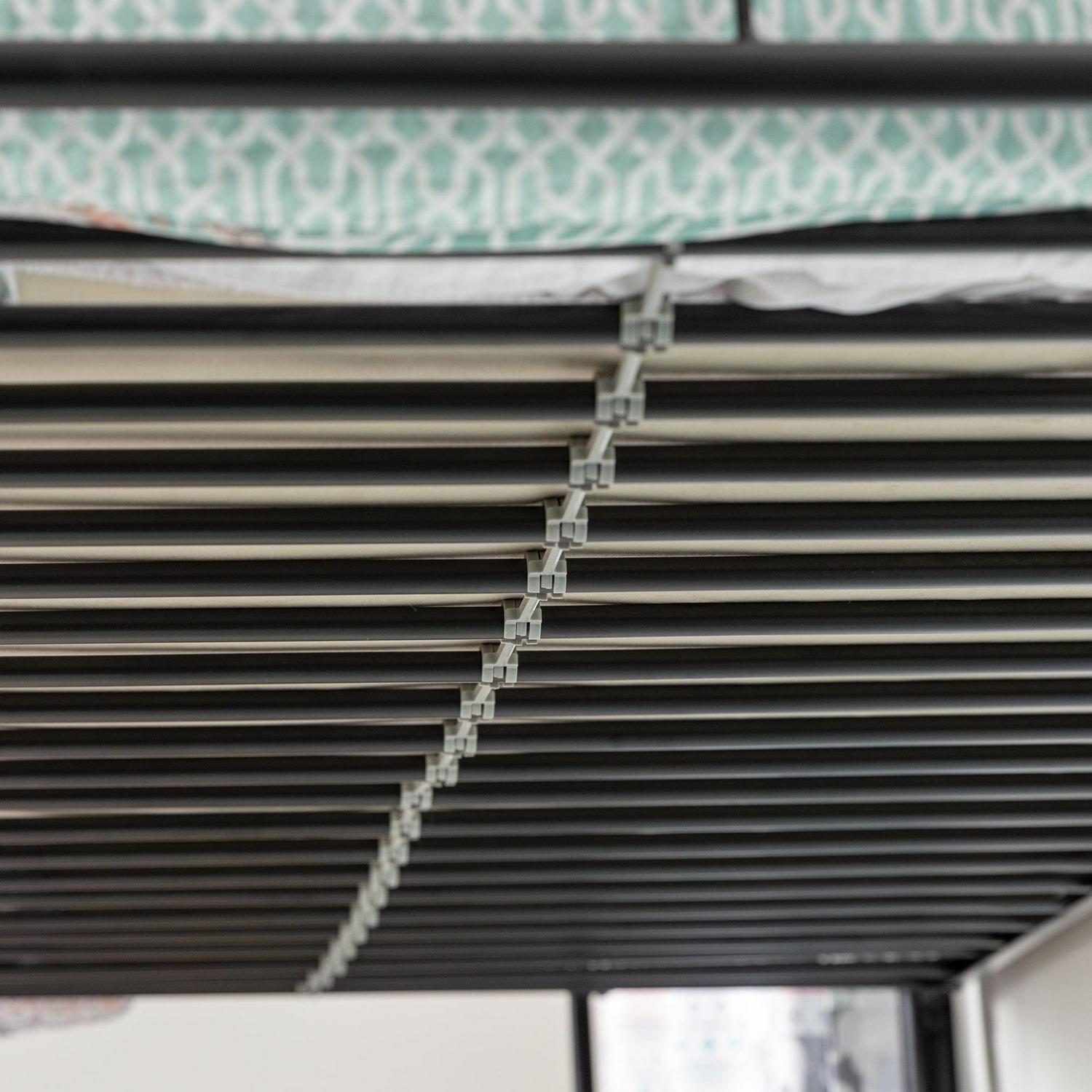 Walker Edison Premium Twin Over Full Metal Bunk Bed, Black - Image 4